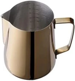 Milk Frothing Pitcher 20oz Stainless Steel Cup Perfect For Latte Art,Espresso Maker,Cappuccino Maker-18/8 Stainless Steel Milk Frother Pitcher Steaming Pitcher Rose Golden Color 600ml -Wilton Shop 31z5t7GscSL. AC