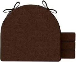 U-Shaped Chair Cushions For Dining Chairs With Ties And Removable Cover, 2" Thick Dining Kitchen Chair Pads, Indoor Dining Room Chair Cushions, 17" X 16", Set Of 4, Beige -Wilton Shop 31zby7QHTqL. AC