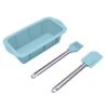 Silicone Stainless Steel Cake Square 3PCS/Set Set Mold Brush Oil Scraper Baking Cake Mould (Blue) -Wilton Shop 31zfVT9898L
