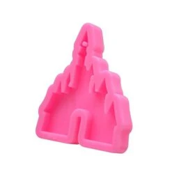2 Pcs Castle Silicone Mold With Hole Castle Shaped Keychain Molds Chocolate Candy Cake Clay Baking Moulds And 10 Pieces Key Rings With Chain- Castle -Wilton Shop 31zgdNqnKdL