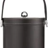 Ice Bucket With Stitched Handle, Fabric Lid And Chrome Astro Ball Knob, Black - 3 Quart -Wilton Shop 31ziAVZ7BoL