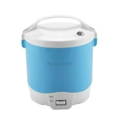 Travel Rice Cooker Mini Portable 24V For Trucks Car, 180W 1.6L Mini Rice Cooker Steamer 2 Cup, Stainless Steel Non-stick Inner Pot, For Cooking Soup, Stews, Grains & Oatmeal