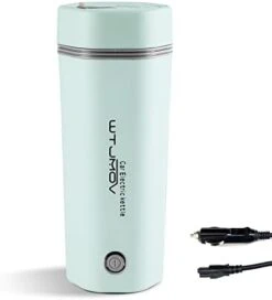 12V Car Electric Travel Kettle, Portable Electric Tea Coffee Kettle For 12V Car, Water Boiler & Heater Automatic Shut-Off (Light Green) -Wilton Shop 31zzivGdPCL. AC