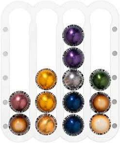 Coffee Pod Holder For Nespresso Vertuo Capsules - Magnetic Holder Suitable To Be Mounted On The Fridge (Black) -Wilton Shop 41 GkbpJM L. AC