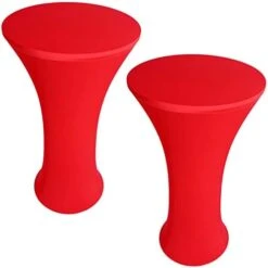 2 Pack 24x43 Inch Royal Blue Cocktail Tablecloth Round Fitted Stretch Spandex Table Cover For Party Wedding Bars -Wilton Shop 41 StFJyOCL. AC 1