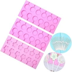 2pcs Round Silicone Hardy Candy Mould Lollipop Molds Baking Tool With 100pcs Paper Sticks, Set Of 2 -Wilton Shop 41 w4TKz1LL. AC