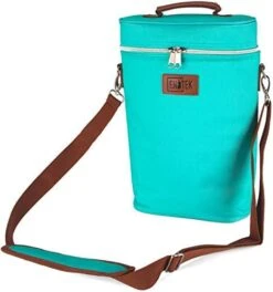 Wine Bag | Wine Carrier 2 Bottle | Insulated Wine Tote Bag | Wine Travel Bag | Wine Cooler Bag | Wine Totes And Carriers | Wine Bags For Travel | Leak Proof Wine Purse | Two Bottles - Turquoise -Wilton Shop 41 zQgyjN4L. AC