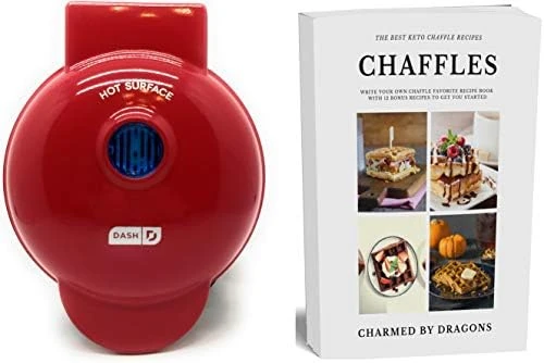 MINI Waffle Iron 4" HEART With The Best Keto Chaffle Recipe Book And Journal By Charmed By Dragons (4 Inch MINI RED HEART) 11 MINI Waffle Iron 4" HEART With The Best Keto Chaffle Recipe Book And Journal By Charmed By Dragons (4 Inch MINI RED HEART) - Image 9