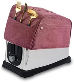 2 Slice Toaster Cover, Toaster Bags With Pockets, Bread Toaster Oven Dustproof Cover, Toaster Storage Bag, Appliance Covers For Kitchen Small Appliance, Fingerprint Protection, Gift For Women (S, Purple) -Wilton Shop 410GWto8B2L. AC