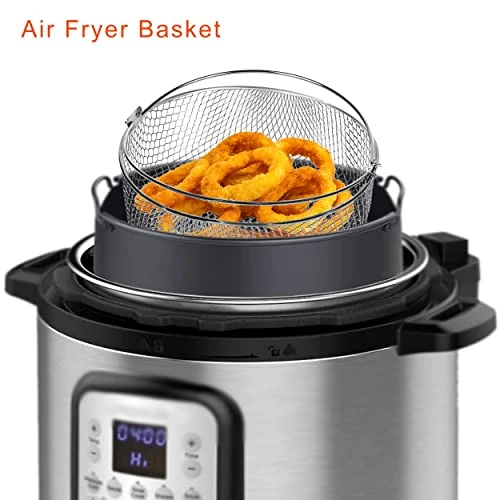 Air Fryer Basket For Instant Pot 6, 8Qt,Accessories For Air Fryer,Air Fryer Replacement Basket,Steamer Basket,Mesh Basket 6 Air Fryer Basket For Instant Pot 6, 8Qt,Accessories For Air Fryer,Air Fryer Replacement Basket,Steamer Basket,Mesh Basket - Image 4