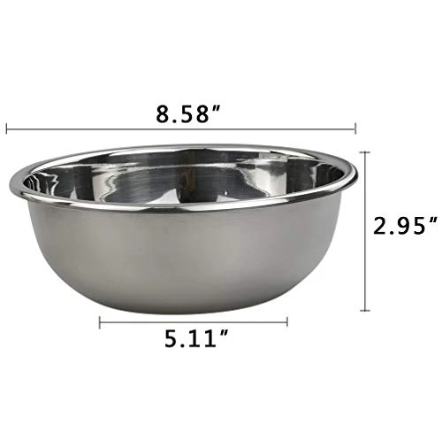 18/10 Stainless Steel Mixing Bowls, Nesting Bowls For Meal Prep, Serving, Baking, Set Of 4 4 18/10 Stainless Steel Mixing Bowls, Nesting Bowls For Meal Prep, Serving, Baking, Set Of 4 - Image 2