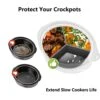 3-in-1 Silicone Slow Cooker Dividers Set 3 Pc Fit 6-Quart Crock Pots & Hamilton Beach, Reusable/Non-Stick/Leakproof/BPA Free/Dishwasher Safe/Kitchen Accessories (Grey) -Wilton Shop 410NwZK3zuL