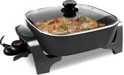 Nstick Extra Deep Electric Skillet - With Glass Vented Lid, Serves 4 To 6 People (7.5Qt.)