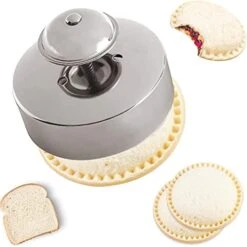 GENERIC Patty 1/4 Stainless Steel Sandwich Cutting And Sealing Bread Spring Press Sandwich Thawing Sealer Baking Dough And Chopper -Wilton Shop 410iz5i76lL