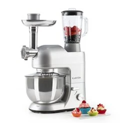Lucia Argentea Electric Kitchen Mixer, Multi-function Stand Mixer, 650W, 5.3 Qt Bowl, 1.3 Qt Mixing Glass, Mixer Grinder, Dough Bowl, Dough Blender, 6 Speed Levels