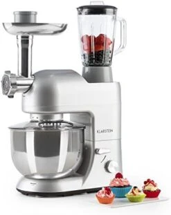 Lucia Argentea Electric Kitchen Mixer, Multi-function Stand Mixer, 650W, 5.3 Qt Bowl, 1.3 Qt Mixing Glass, Mixer Grinder, Dough Bowl, Dough Blender, 6 Speed Levels -Wilton Shop 410lB5TgHnL. AC