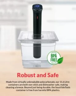 Vide Tools 11.6 Litre Polycarbonate Container - Custom Cut Lid To Suit The IVide Sous Vide Cooker - Clear Cooking Vessel - BPA Free, Non-Stick, And Dishwasher Safe, SVT-PS11GN-IVIDE 12 Vide Tools 11.6 Litre Polycarbonate Container - Custom Cut Lid To Suit The IVide Sous Vide Cooker - Clear Cooking Vessel - BPA Free, Non-Stick, And Dishwasher Safe, SVT-PS11GN-IVIDE -Wilton Shop 410mamRV6QL