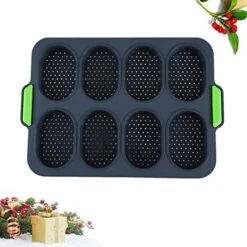 RAKUTE 8 Baking Molds Regular Tray, French Muffin Perforated Bread Mould For Non- Kitchen Mini Crisping Cuake Stick Slots Tools Food Pudding Forms Nonstick Non- Stick Tray Pan -Wilton Shop 410zeuRPT8L