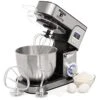 And Mixer With LCD Display, 6 Speed Electric Mixer With 5.5 Quart Stainless Steel Mixing Bowl, Black Body Kitchen Mixer With Dough Hook, Egg Whisk, Beater & Baking Spatula, Classic Food Mixer