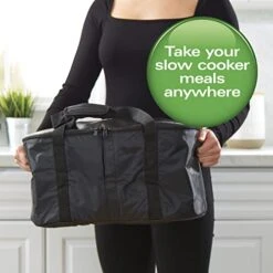 Hamilton Beach Portable Slow Cooker Travel Bag, Insulated Carrier Case For 4, 5, 6, 7 & 8 Quart Crock, Internal Mesh Net Holds Pot In Place, Compatible With Other Brands, Black (33002) -Wilton Shop 411JXXeO0iL