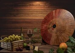Wine Wheel Handcrafted Wood - For Both Amateurs And Connoisseurs, A Guide To On Tasting, Identifies Primary, Secondary & Tertiary Flavors, As Well As Colors - Use As Is, Decor Or Cheeseboard (Matte) -Wilton Shop 411YfTX5hdL