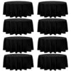 8 Pack Thick Premium Round Tablecloth 90 Inch Round Table Covers Bulk Washable Polyester Fabric Round Table Clothes For Wedding Party Reception Banquet Buffet Restaurant (Black, 90 Inch)