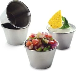 30 Pack Stainless Steel Condiment Sauce Cups Great For Dipping And Portion Cups, 2.5 Oz -Wilton Shop 411ZqzWGNdL
