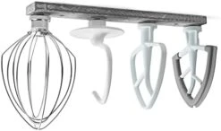 Stand Mixer Attachment Holder, Wooden Wall Mounted Holder With 4-Pack Plastic Hangers, Kitchen Accessories Storage Organizer Parts Compatible With Kitchenaid Mixer Attachments For Space-saving -Wilton Shop 411cjEXVYBL. AC