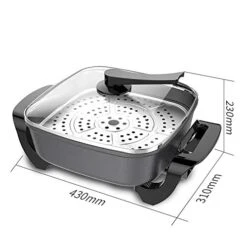 GXBPY Electric Hot Pot Pot Multi-function Electric Pot Electric Pot Household Electric Frying Pan Large Capacity Electric Frying Pan -Wilton Shop 411f5noGumL