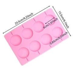 2pcs Round Silicone Hardy Candy Mould Lollipop Molds Baking Tool With 100pcs Paper Sticks, Set Of 2 -Wilton Shop 411kt4zMT3L