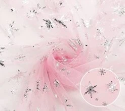 Sheer Fabric, Snowflake Silver Foil Organza Fabric, Snowflake Tablecloth Birthday Party Supplies Party Decorations, Christmas Tree Skirt Christmas Decorations Clearance (59" X 118", Blue) -Wilton Shop 411lrCYr7pL. AC