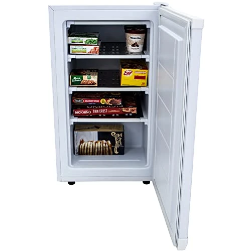 Avanti VF306 Compact Upright Freezer With 3 Metal Shelves, Adjustable Temperature Control, Flush-Back Design Perfect For Homes, Garages, Basements, White 5 Avanti VF306 Compact Upright Freezer With 3 Metal Shelves, Adjustable Temperature Control, Flush-Back Design Perfect For Homes, Garages, Basements, White - Image 3