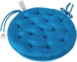 Collection 16 Inch Round Tufted Plush Chair Pad/Cushion For Kitchen Bar Stool Dining Room Durable Reversible With Tie Backs (Wine, 4) -Wilton Shop 411ynTD5rvL. AC