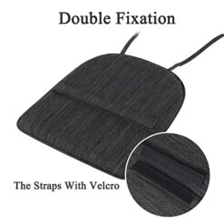 Baibu Super Soft Metal Dining Chair Pads Bar Stool Cushion With Ties For Metal Chairs Or Bar Stools - One Cushion Only (Gray Black, 14x14x1.5in) -Wilton Shop 412295jQIyL