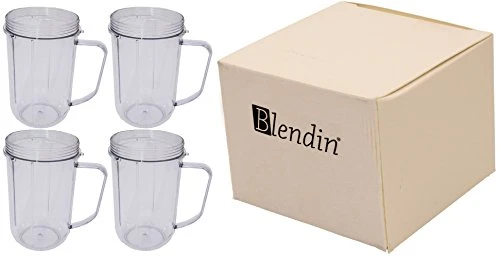 Blendin 4 Pack 16 Ounce Party Mugs Cups,Compatible With Original Magic Bullet Blender MB1001 7 Blendin 4 Pack 16 Ounce Party Mugs Cups,Compatible With Original Magic Bullet Blender MB1001 - Image 5