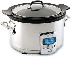 Electrics Stainless Steel And Ceramic Slow Cooker With Insert And Lid 6.5 Quart Nonstick 320 Watts Oval Shaped, Programmable, Dishwasher Safe 17 Electrics Stainless Steel And Ceramic Slow Cooker With Insert And Lid 6.5 Quart Nonstick 320 Watts Oval Shaped, Programmable, Dishwasher Safe -Wilton Shop 41240M9F5aL. AC