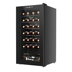Compressor Wine Cellar - 28 Bottle Black Cooler For Wine And Beverages With 2.8 Cu.Ft Capacity (80L) -Wilton Shop 4126eSZ08WL
