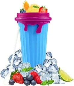 DIY Slushie Maker Cup,TIK TOK Magic Quick Frozen Smoothies Cup,Cooling Icee Maker Slushie Machine,Slushie Machine For Home Squeeze Slushie Cup,Homemade Milk Shake Ice Cream Maker Portable -Wilton Shop 412958prMpL. AC