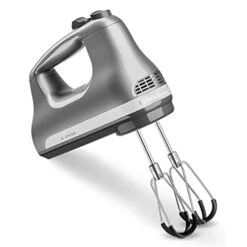 KitchenAid Variable Speed Corded Hand Blender - KHBV53, Matte Charcoal Grey, 8 In & 6 Speed Hand Mixer With Flex Edge Beaters - KHM6118 -Wilton Shop 412AYqMYi7L