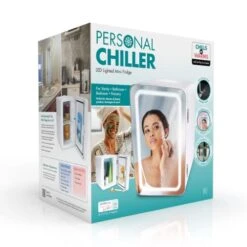 6L Cooler And Warmer Mini Fridge With LED Lighted Mirror, Mother Day Gifts, Portable Mini Fridge For Skincare, Makeup, Beauty Products – Bedroom Vanity With Lighted Glass -Wilton Shop 412I3sFvBmL