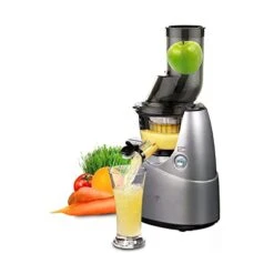 Whole Slow Juicer B6000S - Higher Nutrients And Vitamins, BPA-Free Components, Easy To Clean, Ultra Efficient 240W, 60RPMs, Includes Blank Strainer-Silver