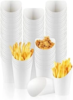 120 Pieces French Fry Holder Cups 14 Ounces Disposable Take Out Party Baking Supplies Waffle Paper Popcorn Boxes Sandwich Ice Cream Holder For Wedding Birthday Party, Black -Wilton Shop 412OvtGFQtL. AC