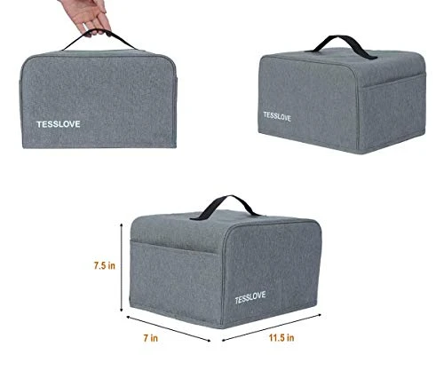 Toaster Dust Cover Compatible With Cuisinart 2 Slice Toaster, With 2 Pockets Hold Jam Spreader Knife & Toaster Tongs, Prevent From Water Dust And Fingerprint 4 Toaster Dust Cover Compatible With Cuisinart 2 Slice Toaster, With 2 Pockets Hold Jam Spreader Knife & Toaster Tongs, Prevent From Water Dust And Fingerprint - Image 2