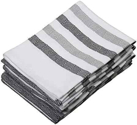 Stripe Kitchen Towels | Pack Of 6 | 18 X 28 Inches | Highly Absorbent |100% Cotton Dish Towels | Tea Towels | Bar Towels | Red 12 Stripe Kitchen Towels | Pack Of 6 | 18 X 28 Inches | Highly Absorbent |100% Cotton Dish Towels | Tea Towels | Bar Towels | Red - Image 10