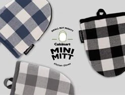 Cuisinart Neoprene Mini Oven Mitts, 2pk - Heat Resistant Pot Holders To Protect Hands With Non-Slip Grip And Hanging Loop - Ideal For Handling Hot Cookware - Buffalo Check, Jet Black -Wilton Shop 412SxDSNPgL