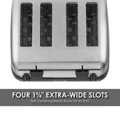 (WCT708) Four-Compartment Pop-Up Toaster, Silver -Wilton Shop 412ZlsGuGOL