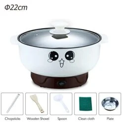2.8L With Lid (No Steamer) Multifunction Electric Cooker Skillet Pot Wok Electric Hot Pot For Noodles Cook Rice Fried Stew Soup Steamed Fish Boiled Egg Non-stick 11 2.8L With Lid (No Steamer) Multifunction Electric Cooker Skillet Pot Wok Electric Hot Pot For Noodles Cook Rice Fried Stew Soup Steamed Fish Boiled Egg Non-stick -Wilton Shop 412eWUfAsfL