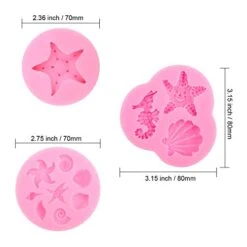 Mermaid Tail Ocean Seashell Mold (6pcs), Silicone Cake Fondant Baking Molds Chocolate Candy Baking Tool For Wedding Birthday Party Cake Decoration Cupcake Topper 10 Mermaid Tail Ocean Seashell Mold (6pcs), Silicone Cake Fondant Baking Molds Chocolate Candy Baking Tool For Wedding Birthday Party Cake Decoration Cupcake Topper -Wilton Shop 412kClqJtwL