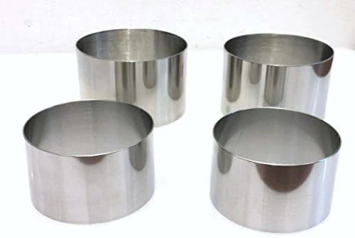 Plating Forms Stainless Steel Ring Mold Set (3.5" X 2" & 3" X 1.75") 4 Count 8 Plating Forms Stainless Steel Ring Mold Set (3.5" X 2" & 3" X 1.75") 4 Count - Image 6