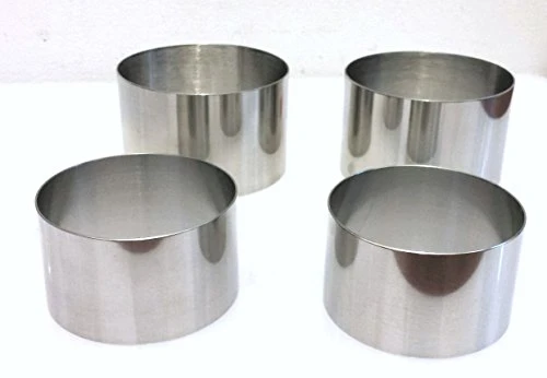 Plating Forms Stainless Steel Ring Mold Set (3.5" X 2" & 3" X 1.75") 4 Count 3 Plating Forms Stainless Steel Ring Mold Set (3.5" X 2" & 3" X 1.75") 4 Count